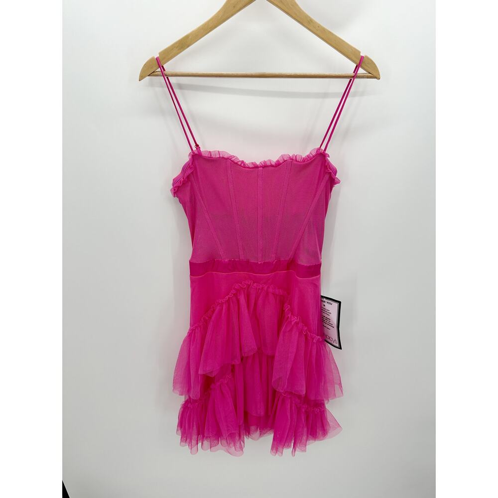 City Studio Womens Bubblegum Pink Mini Dress Size 9 NWT Feminine Barbie Cocktail